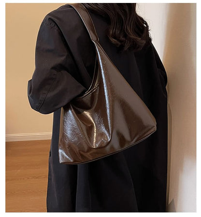 Leather Bag Tote Plain Faux