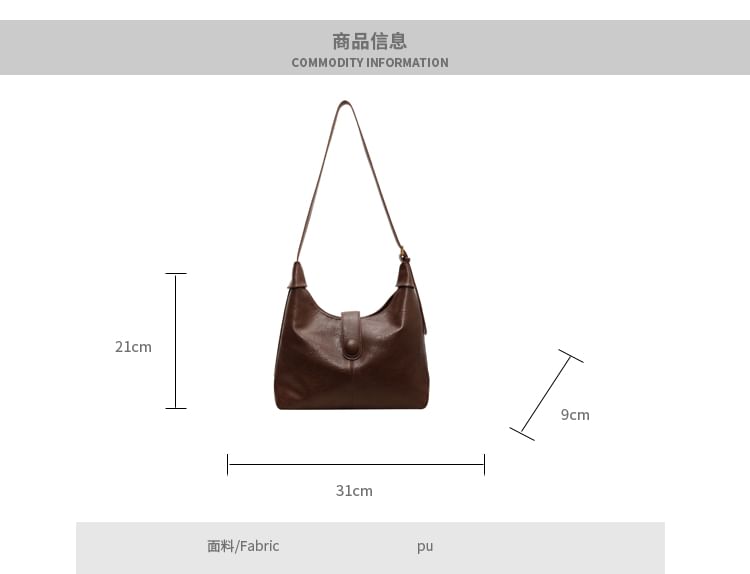Leather Bag Plain Tote Faux