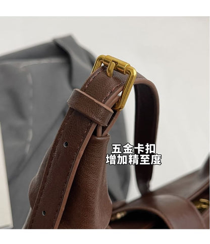 Leather Bag Plain Tote Faux