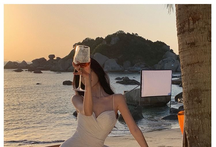 A-Line Maxi Plain Sweetheart Spaghetti Dress Strap Neckline