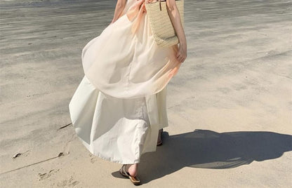 Strap Dress Print Spaghetti A-Line Maxi