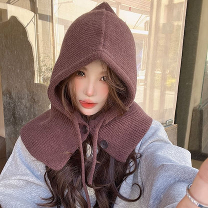 Knit Buttoned Balaclava