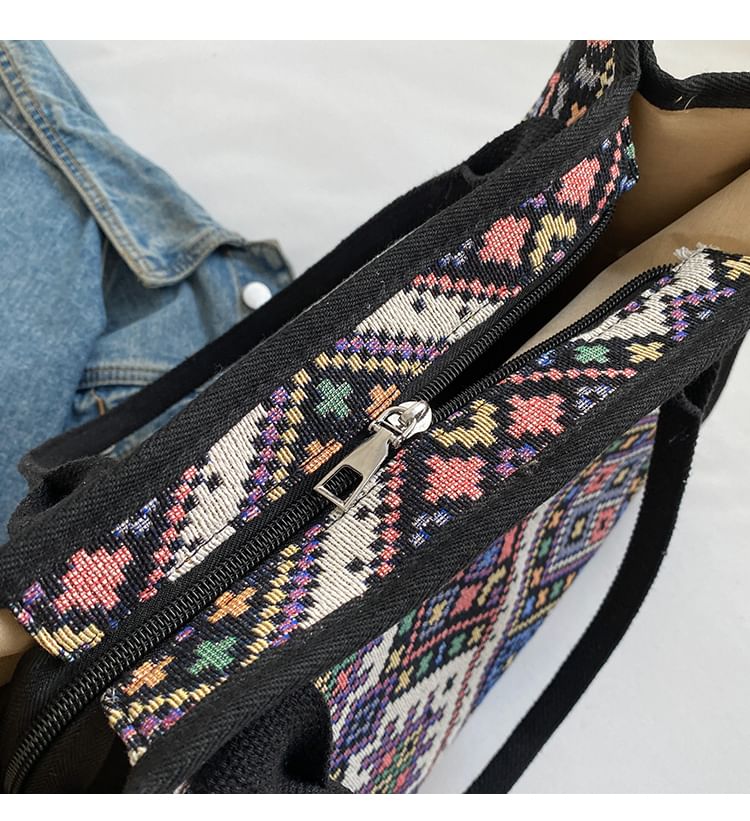 Sac fourre-tout en tissu à motifs