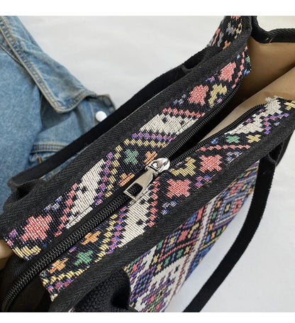 Sac fourre-tout en tissu à motifs