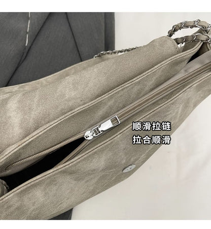 Sac à bandoulière à rabat et chaîne