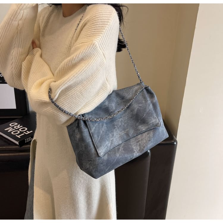 Sac à bandoulière à rabat et chaîne