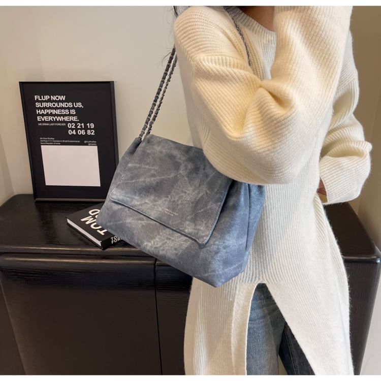 Sac à bandoulière à rabat et chaîne