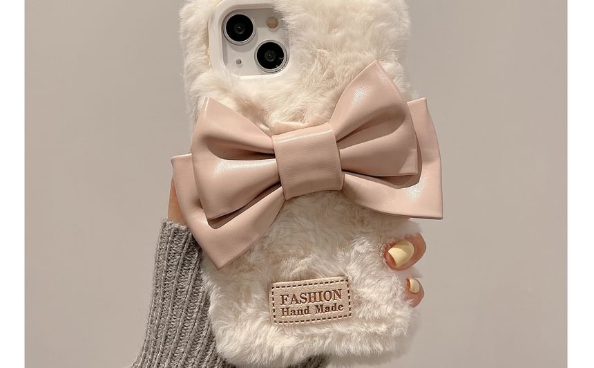Bow Phone Case Chenille