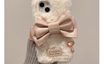 Bow Phone Case Chenille
