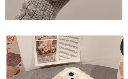 Bow Phone Case Chenille