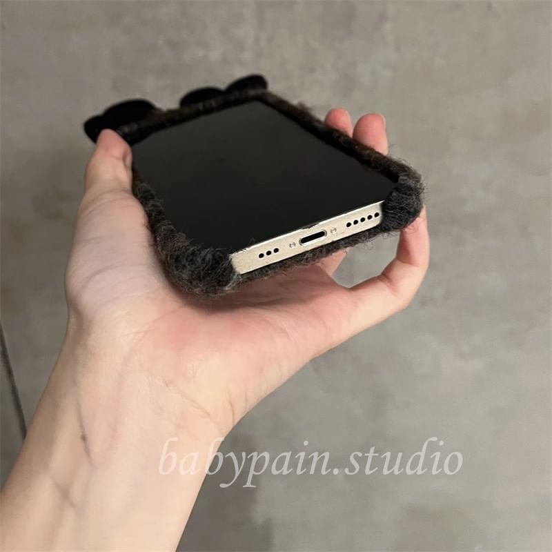 Floral Chenille Bow Phone Case