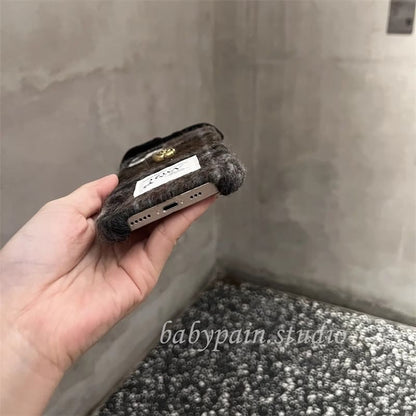 Floral Chenille Bow Phone Case