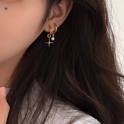 Star Asymmetrical Alloy Drop Earring