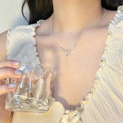 Necklace Heart Beaded Pendant