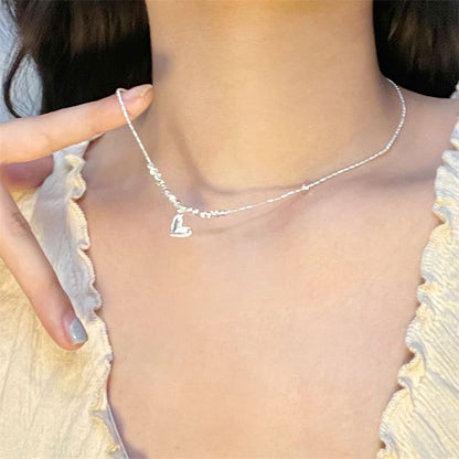 Necklace Heart Beaded Pendant