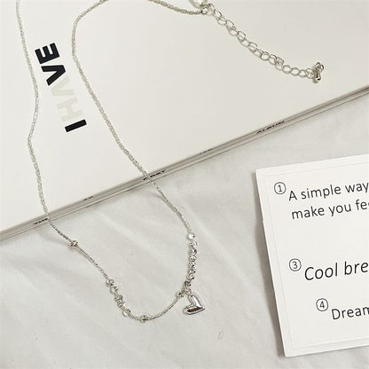 Necklace Heart Beaded Pendant