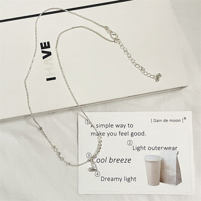 Necklace Heart Beaded Pendant