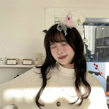 Mesh Rhinestone Hair Party Hat Clip