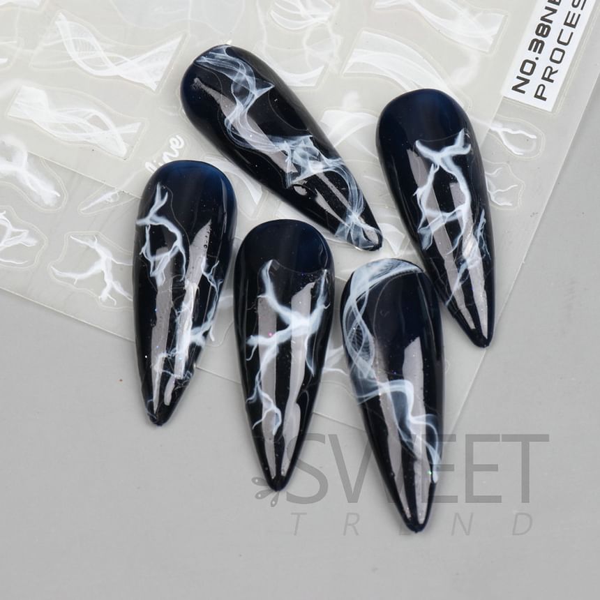 Marble Print Nail Art Stickers