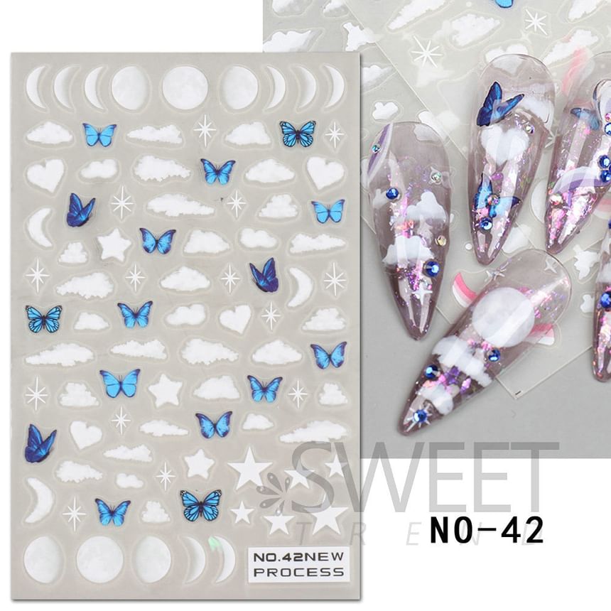 Marble Print Nail Art Stickers