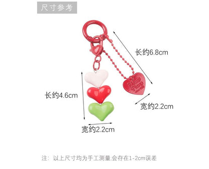 Heart Resin Bag Charm Keyring