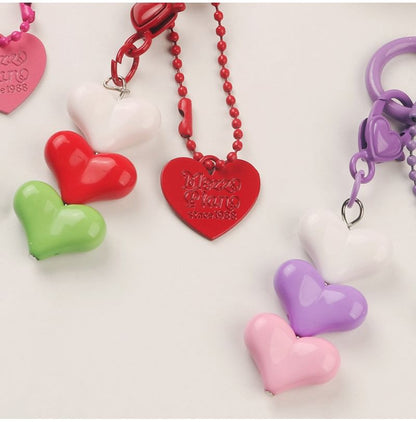 Heart Resin Bag Charm Keyring