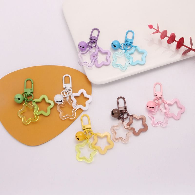 Star Bell Bag Charm Keyring