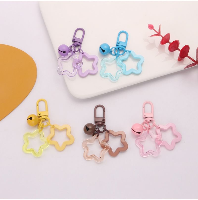 Star Bell Bag Charm Keyring