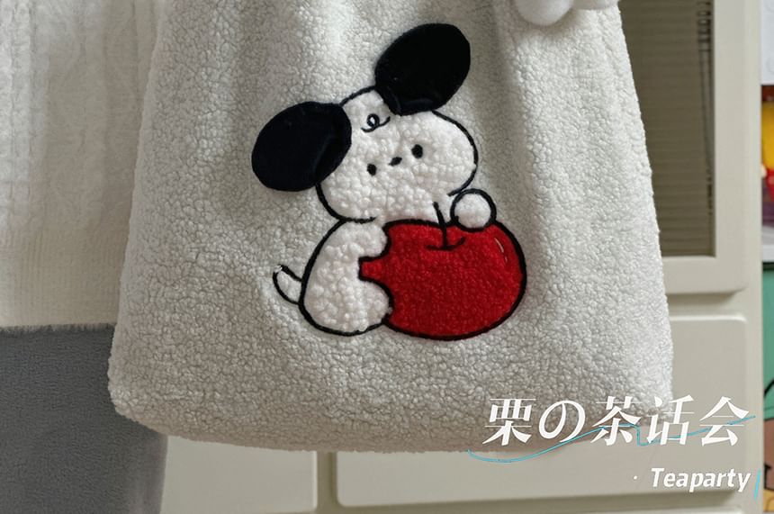 Cartoon Fleece Tote Bag