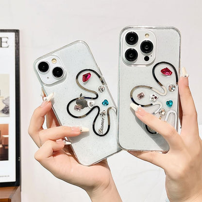 Rhinestone Floral Phone Case