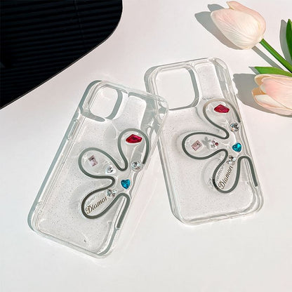 Rhinestone Floral Phone Case