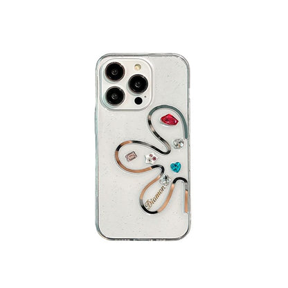 Rhinestone Floral Phone Case
