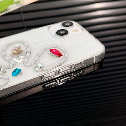 Rhinestone Floral Phone Case