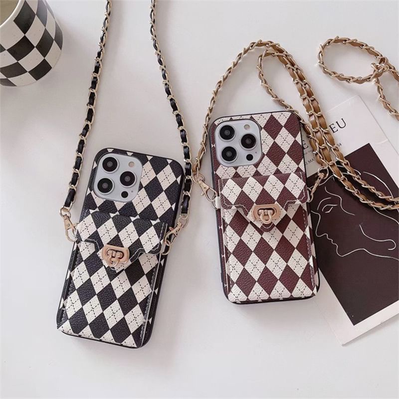 Lanyard Case Argyle Phone