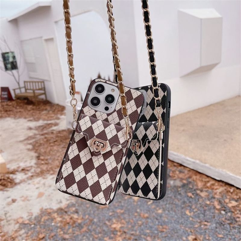 Lanyard Case Argyle Phone
