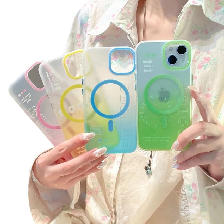 Case Phone Gradient MagSafe Lettering