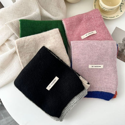 Knit Color Block Scarf