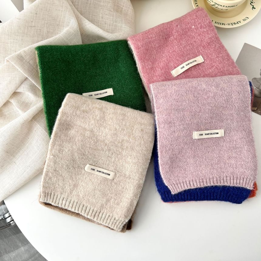 Knit Color Block Scarf