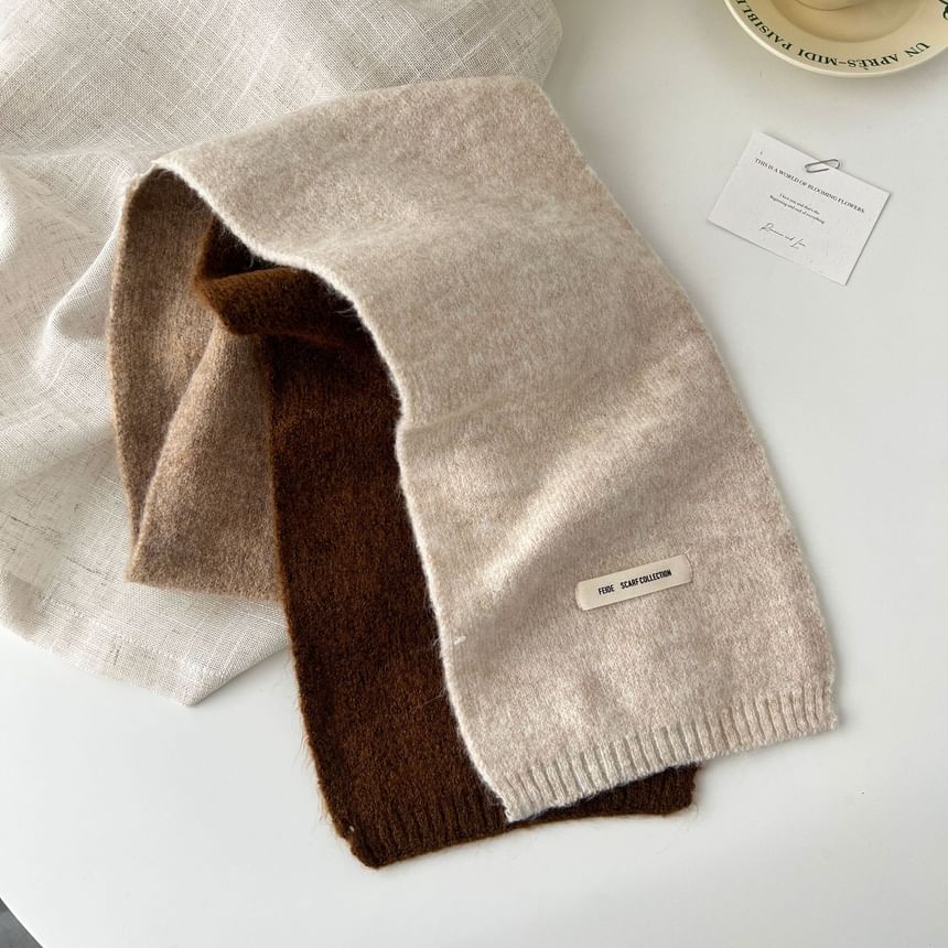 Knit Color Block Scarf