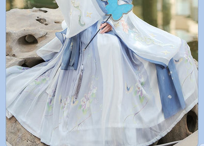 Flower Embroidered Hanfu Costume Set