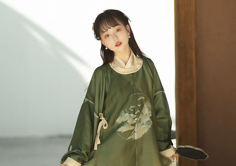 Mountain Print Hanfu Costume Set