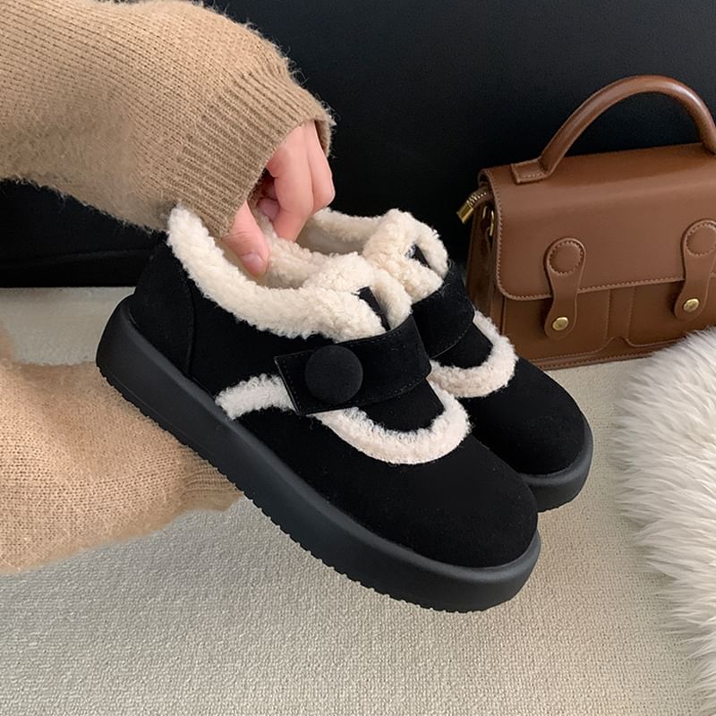 Fluffy Trim Ankle Boots