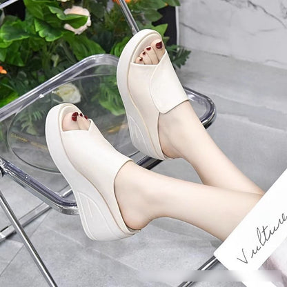 Wedge Platform Slide Sandals