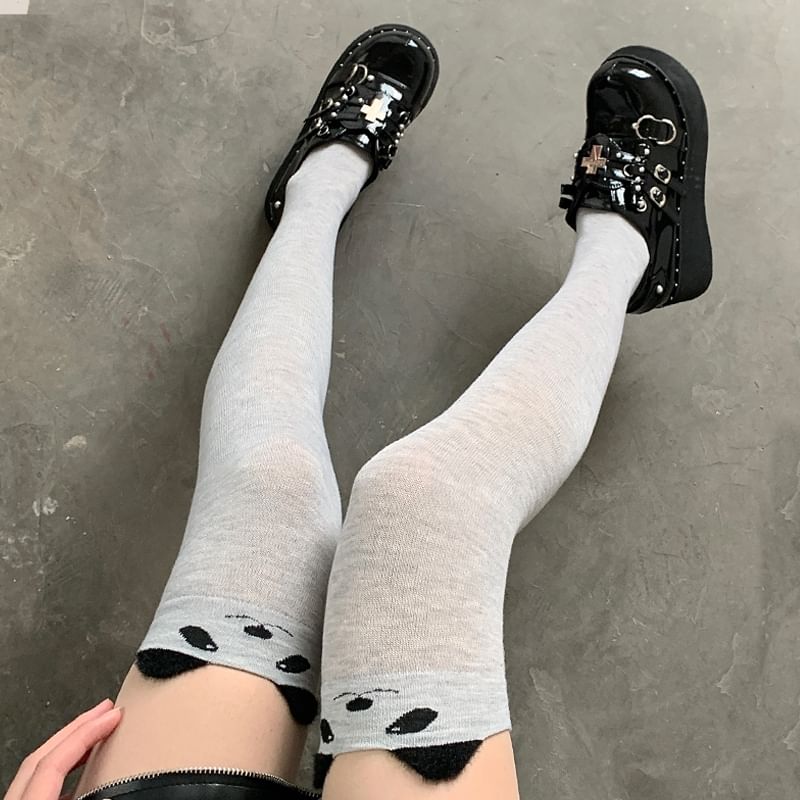 Cartoon Patterned Over The Knee Socks