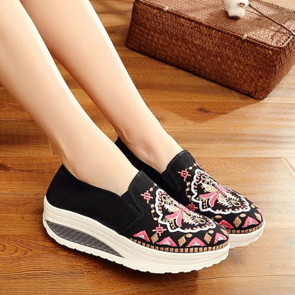 Slip Embroidered Ons Platform