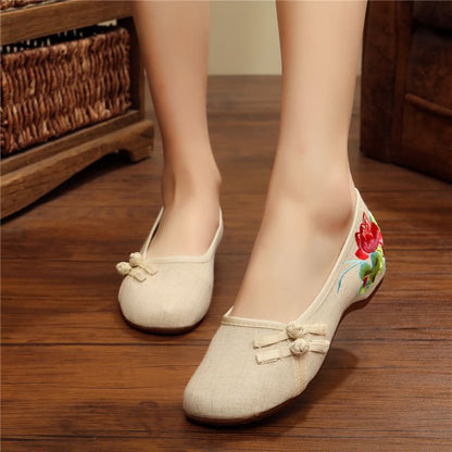 Flower Flats Embroidered
