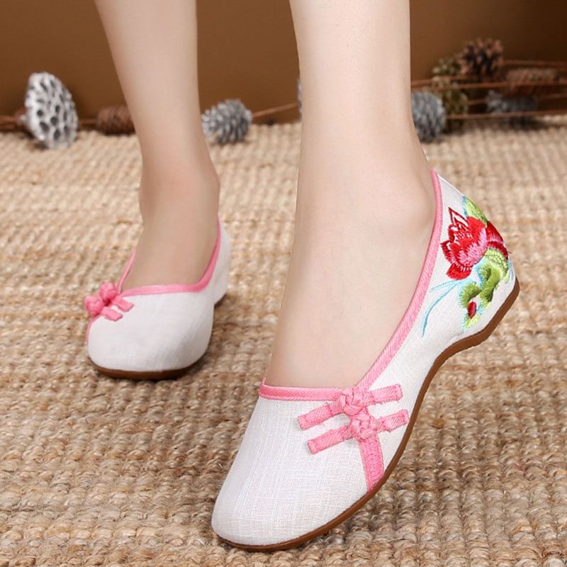 Flower Flats Embroidered