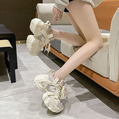 Sneakers Heel Chunky Platform Lettering