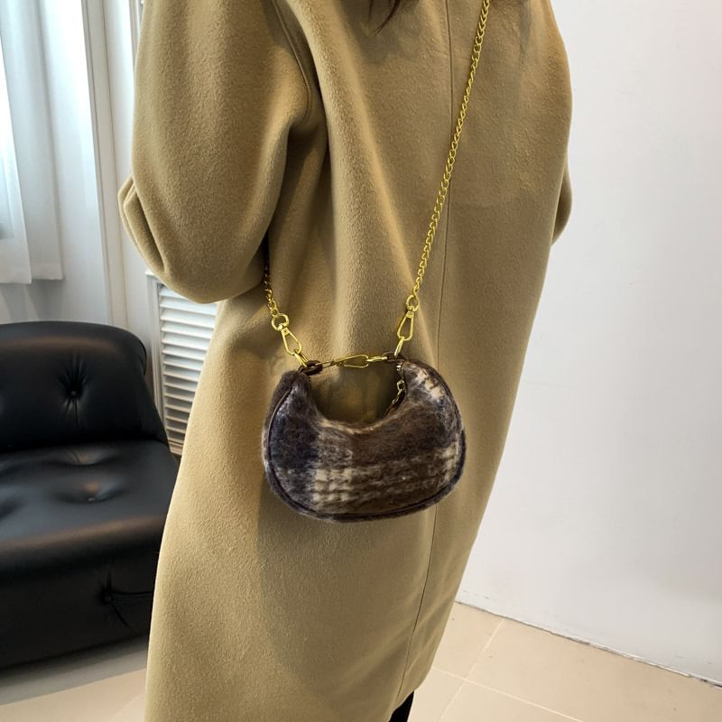 Patterned Strap Bag Chain Crossbody