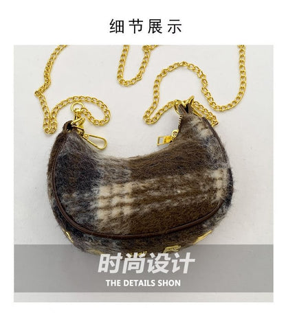 Patterned Strap Bag Chain Crossbody